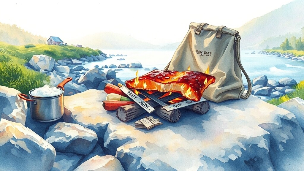 캠핑 요리, 맛있고 간편하게 (watercolor 스타일)