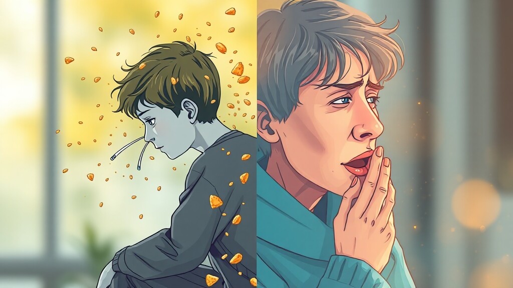 감기일까, 알레르기일까? 구별법 (illustration 스타일)