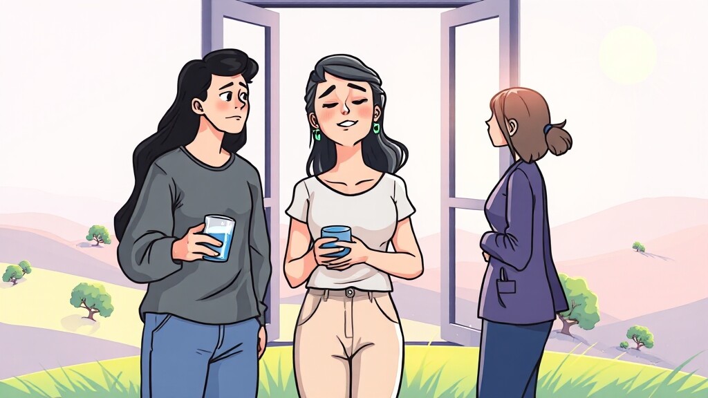 갑자기 불안할 때, 이렇게 대처하세요 (cartoon 스타일)