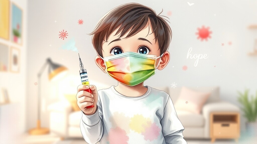 B형 독감 예방, 백신 접종이 답! (watercolor 스타일)