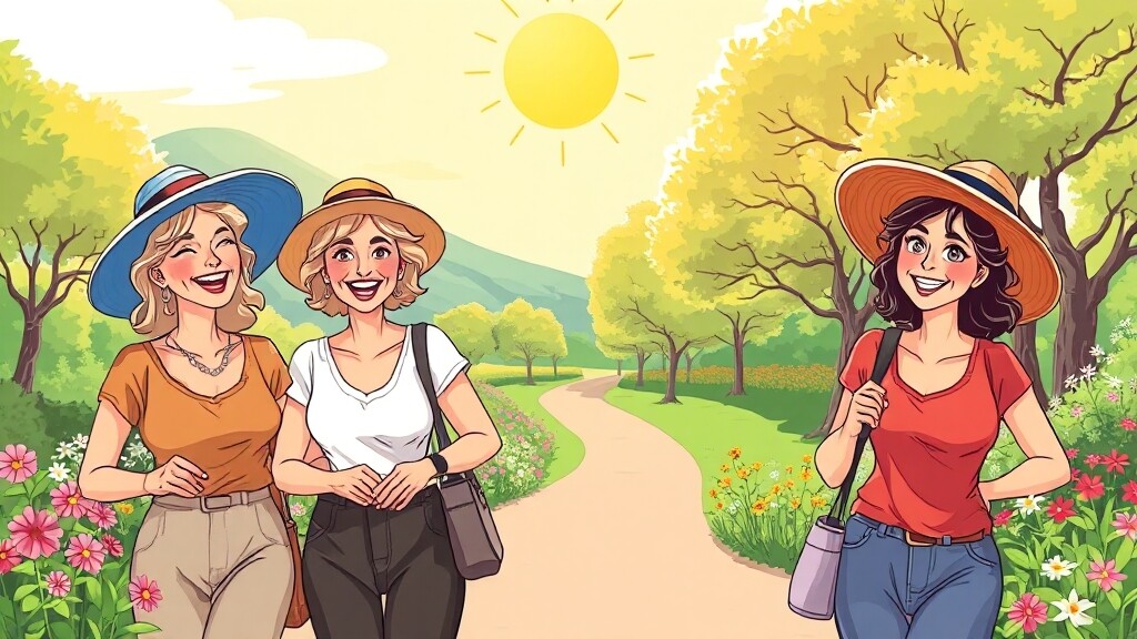 갱년기에 좋은 영양소는 무엇일까요? (cartoon 스타일)