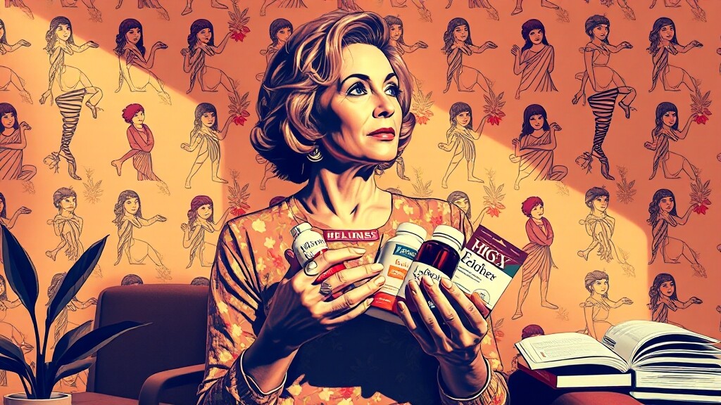 갱년기 치료, 어떤 방법이 있을까요? (popart 스타일)