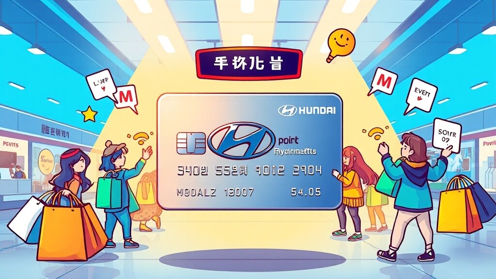 M포인트 적립 꿀팁 (cartoon 스타일)