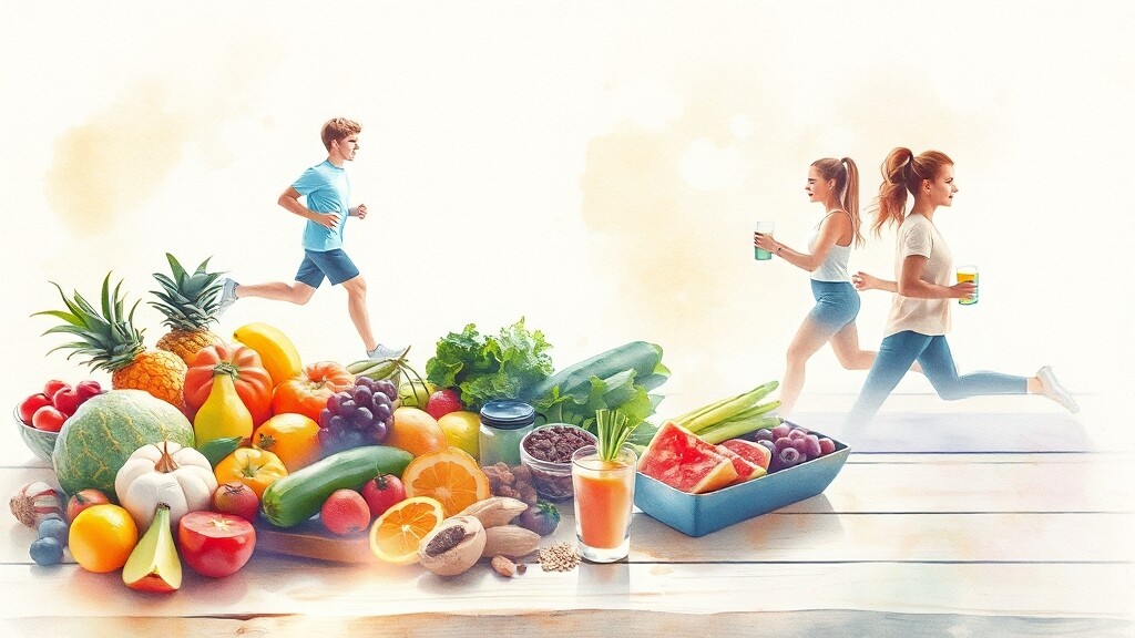 다이어트 목표 설정의 중요성 (watercolor 스타일)