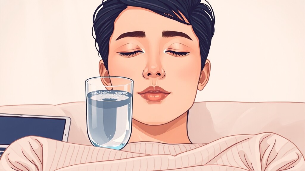 생활 습관으로 안구건조증 관리하기 (illustration 스타일)