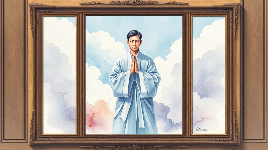 법적 쟁점과 종교 자유 (watercolor 스타일)