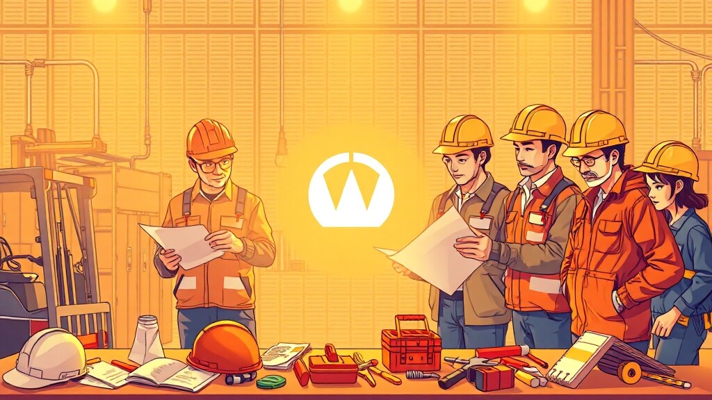 산재 보상 제도 안내 (illustration 스타일)
