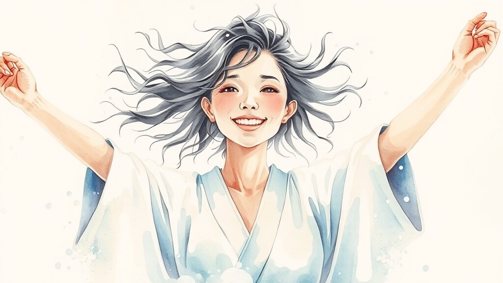 긍정 vs 부정 신호 (watercolor 스타일)