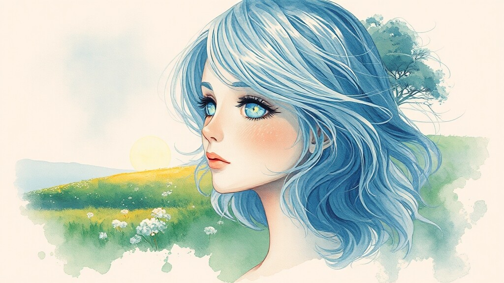 꿈 해몽 팁 (watercolor 스타일)