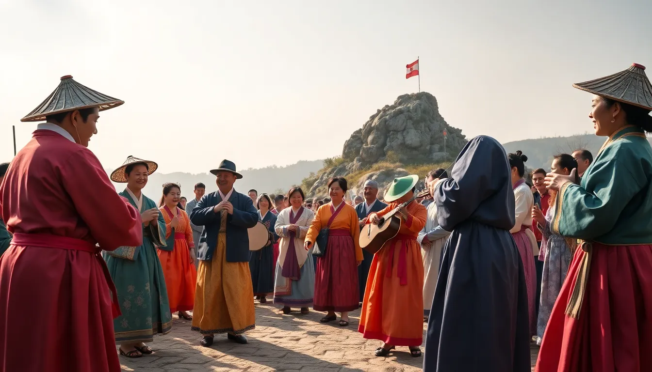 삼색유산놀이 앙암바위 무용극