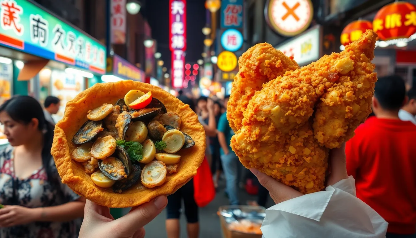 타이베이 스린 야시장 먹거리