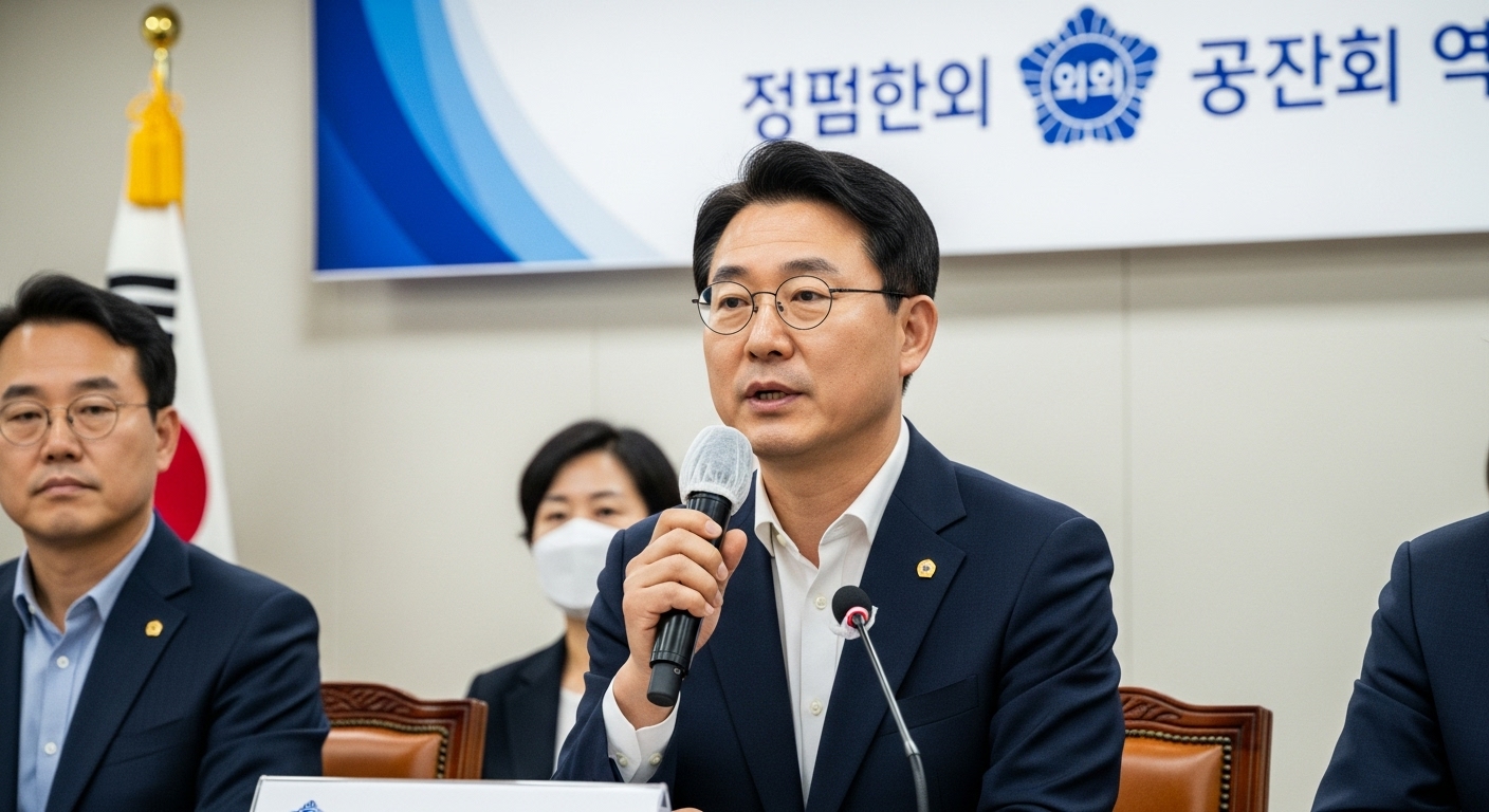 대국민 소통 강화 및 신뢰 회복 노력 - 한국인 정부 대변인이 기자회견에서 복구 현황을 설명하는 모습