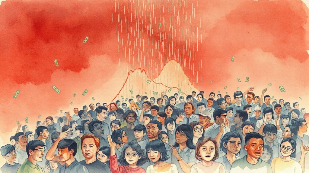 글로벌 금리 급등, 왜? (watercolor 스타일)