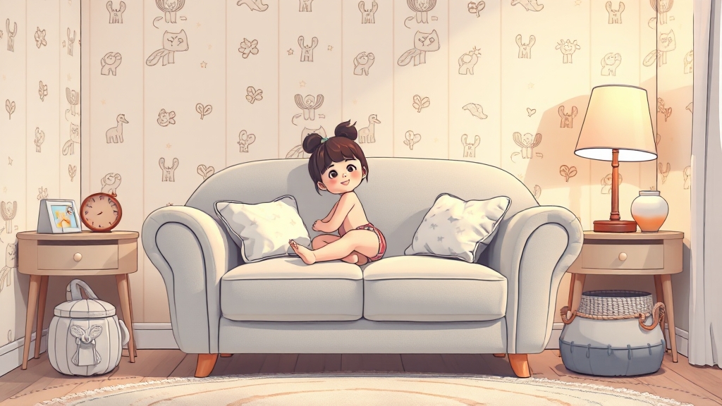아이 방의 변화 (illustration 스타일)