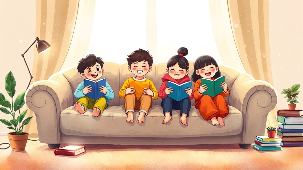 아이들의 편안함과 만족도 (cartoon 스타일)