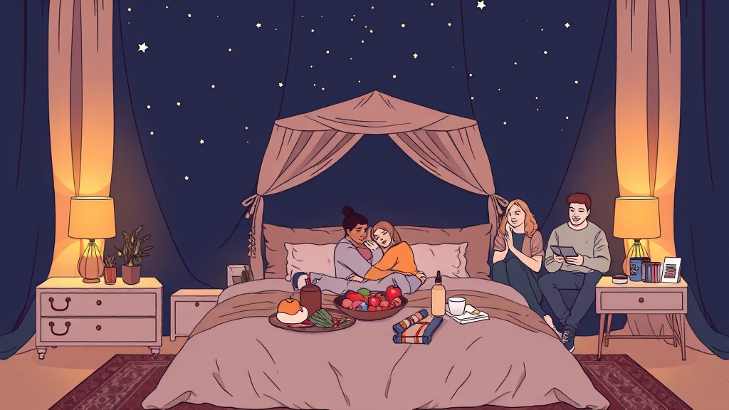 야식증후군 극복, 생활 습관 개선 (illustration 스타일)