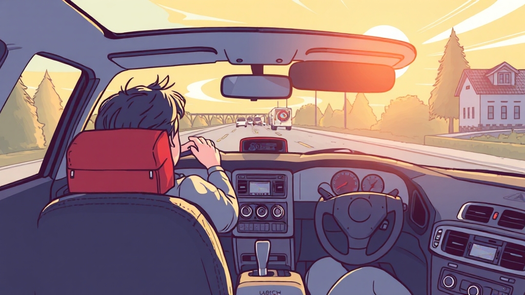 안전 운전 꿀팁, 이것만은 꼭! (illustration 스타일)