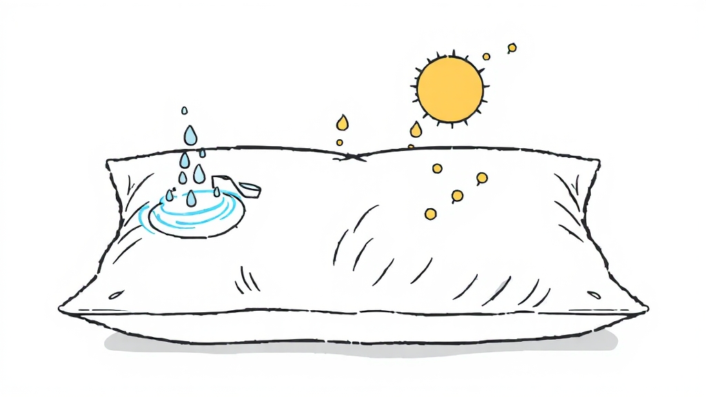 아토피 베개 커버 관리법 (illustration 스타일)