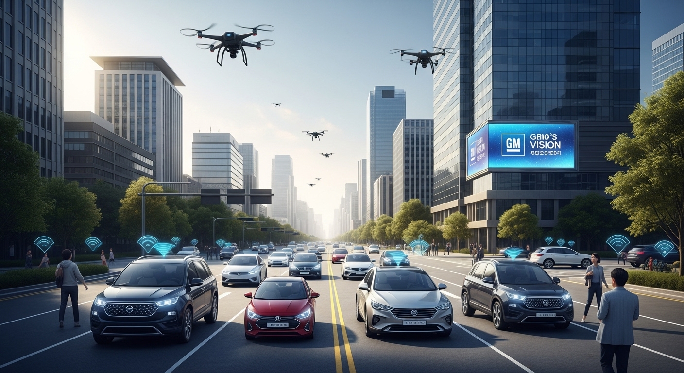 미래 자율주행 생태계에 미칠 영향과 과제 - 미래 도시에서 안전하게 주행하는 자율주행 차량들과 드론