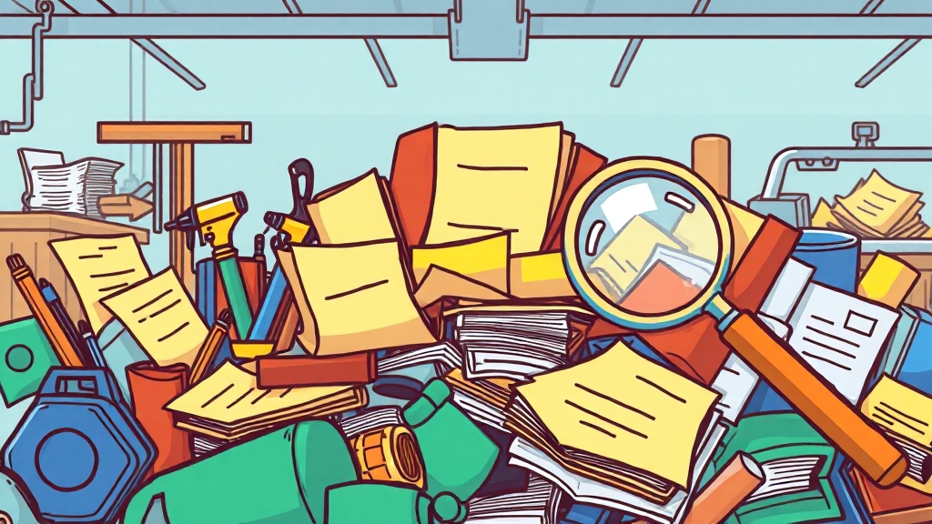 소부장 기업 필요 서류 (cartoon 스타일)