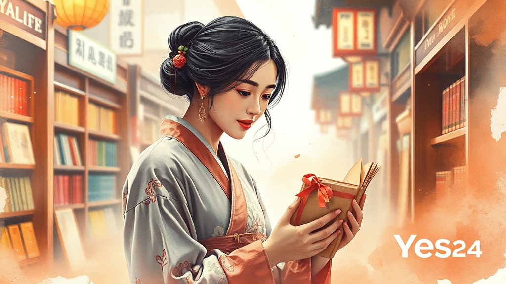 온라인 서점 추석 이벤트 비교 (watercolor 스타일)