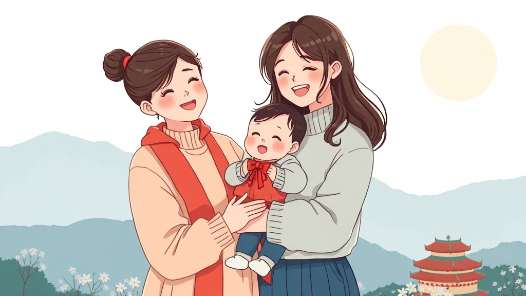 동작구 출산지원금 대상 및 조건 (illustration 스타일)