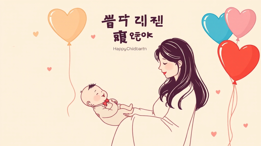 동작구 출산 축하 용품 및 태교 패키지 (illustration 스타일)