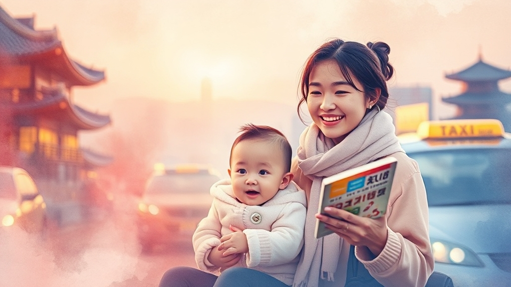 동작구 외 서울시 출산 지원 정책 비교 (watercolor 스타일)