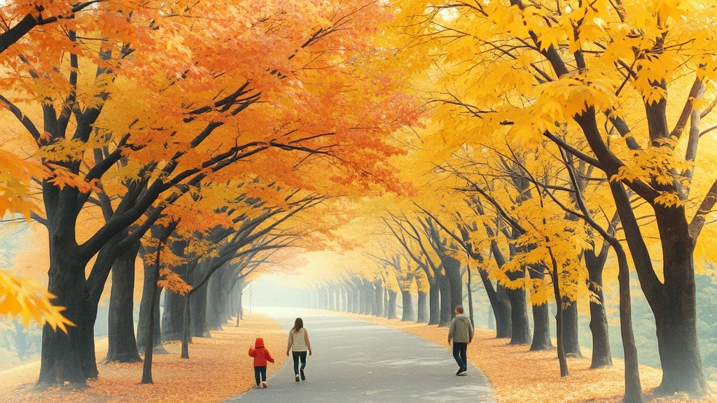 수도권 단풍 명소 Best (watercolor 스타일)