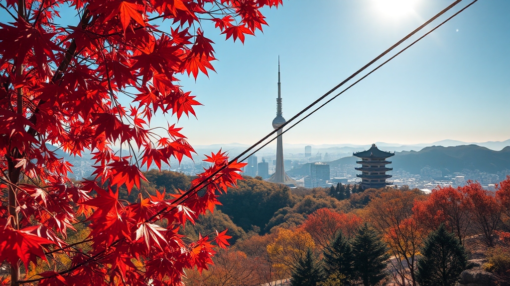 서울 단풍 명소 Best (realistic 스타일)