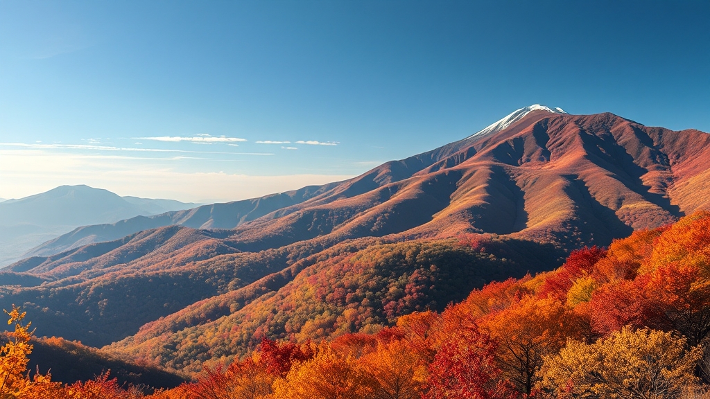 단풍 시기 예측 및 절정 시기 (realistic 스타일)