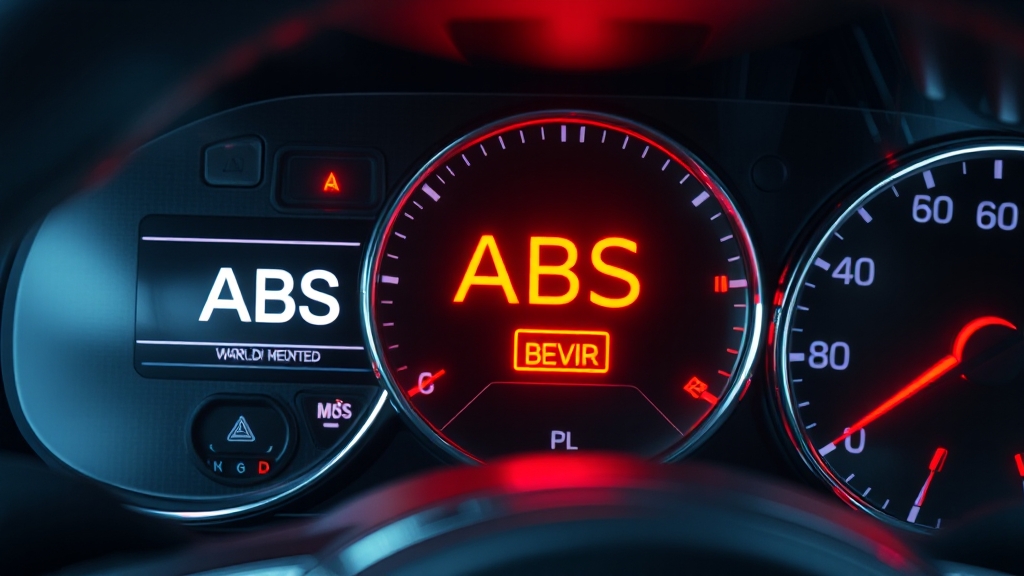 ABS 경고등, 왜 뜰까요? (realistic 스타일)