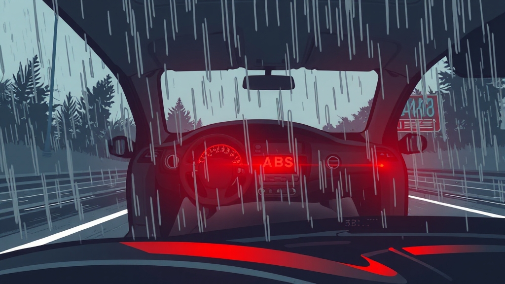ABS 경고등, 어떤 증상이? (illustration 스타일)
