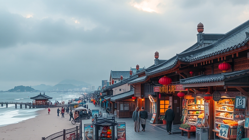 무료 & 저렴한 부산 즐길 거리 (realistic 스타일)