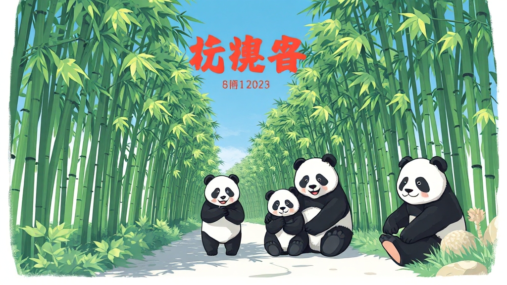 죽녹원 볼거리 (illustration 스타일)