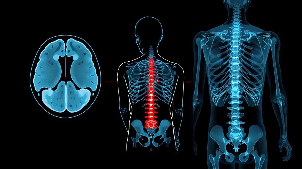 허리 통증 진단 (illustration 스타일)