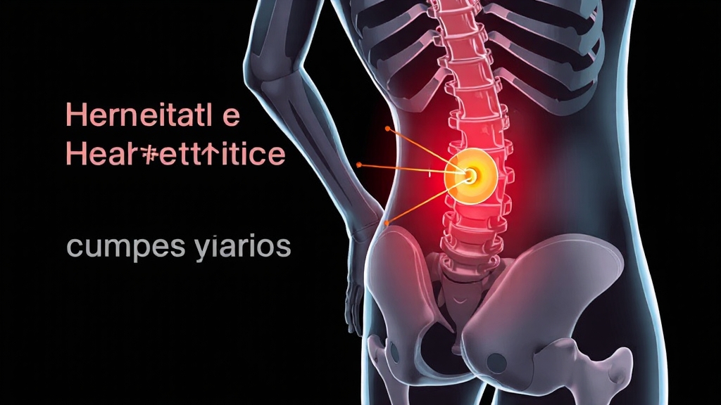 허리디스크와 통증 (illustration 스타일)