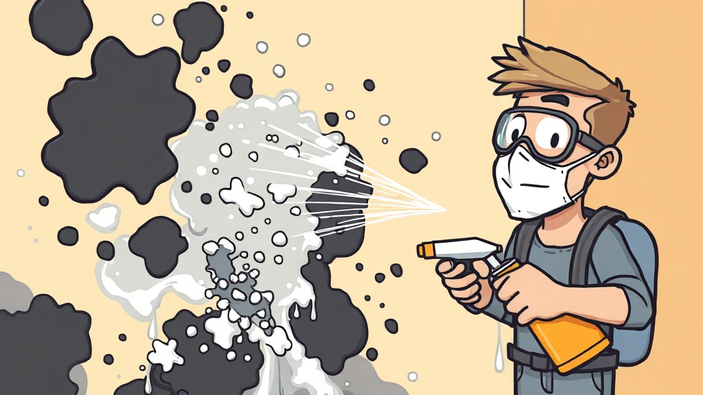 곰팡이 종류별 제거법 (cartoon 스타일)