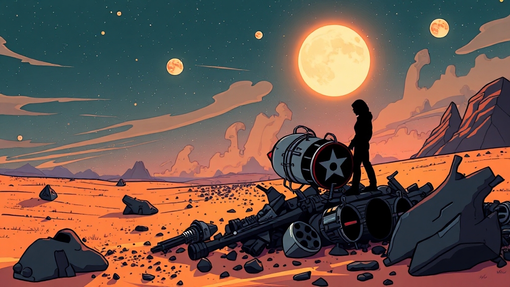 추락 물체, 중국 로켓 잔해일까? (cartoon 스타일)