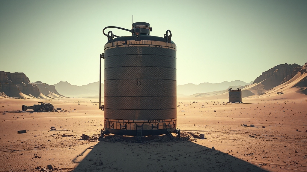 물체 특징 분석: 탄소섬유 압력 용기? (realistic 스타일)