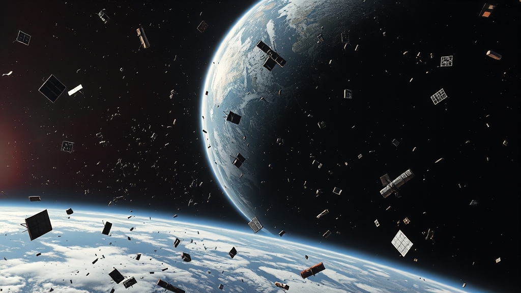 우주 쓰레기란 무엇일까요? (realistic 스타일)