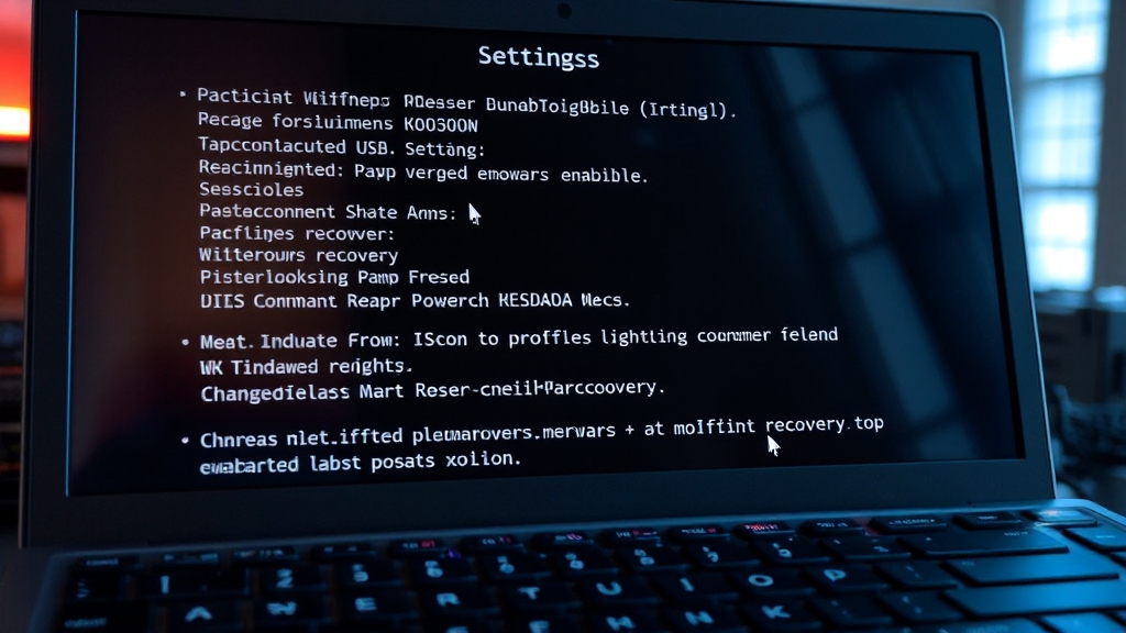복구 USB 부팅: BIOS 설정 핵심 (realistic 스타일)