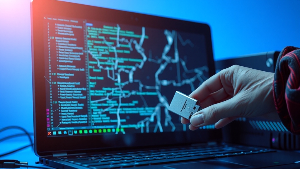 복구 USB 활용법: 문제 해결 마스터 (realistic 스타일)