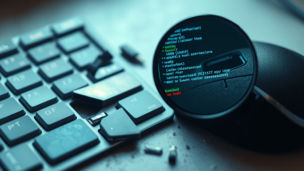 키보드/마우스 문제 해결: 꼼꼼 점검 (watercolor 스타일)