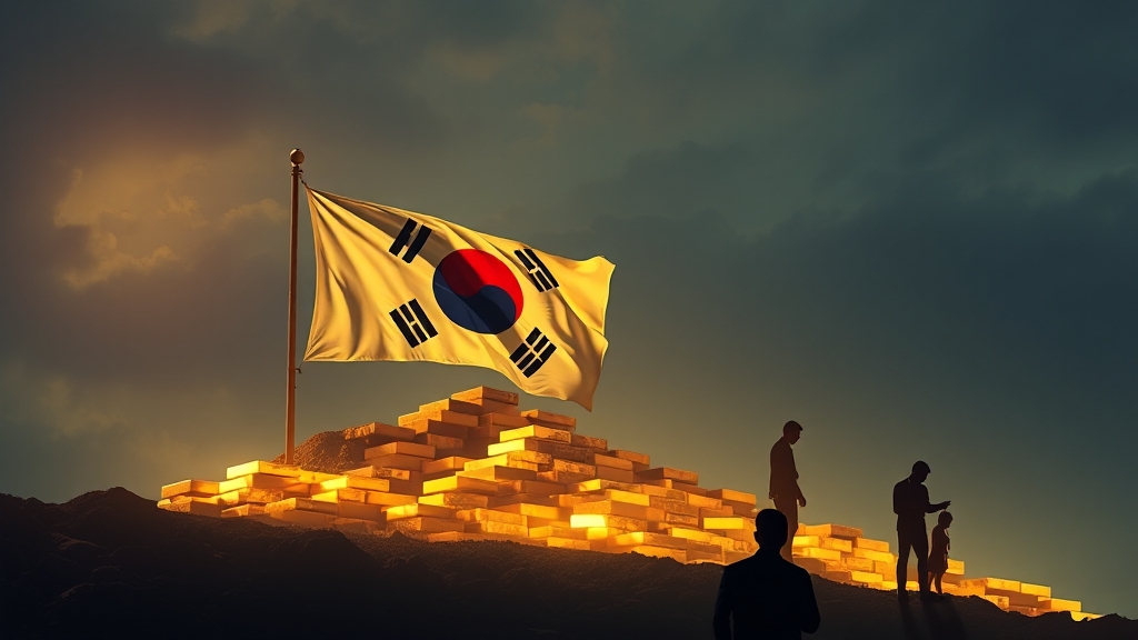 국내 금 시장 현황 및 김치 프리미엄 (realistic 스타일)