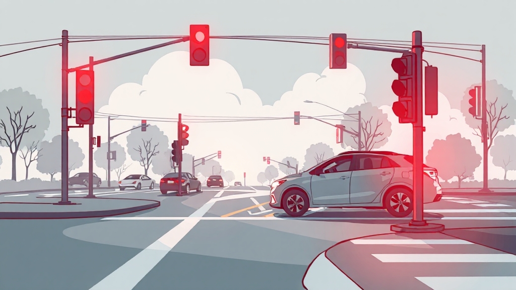 교차로 사고, 과실 판단은? (illustration 스타일)