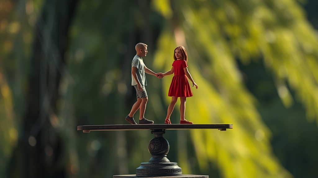 사회 비교 이론과 박탈감 (realistic 스타일)