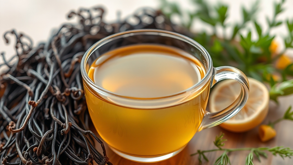 허브티 섭취 시 주의사항 및 팁 (realistic 스타일)