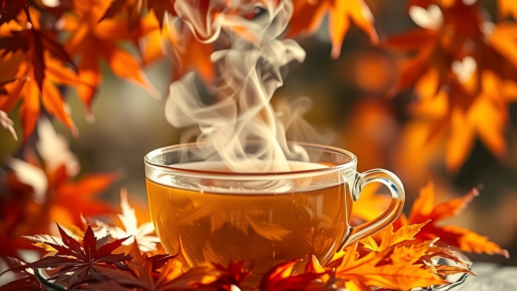 가을에 좋은 한방차 종류 & 효능 (realistic 스타일)