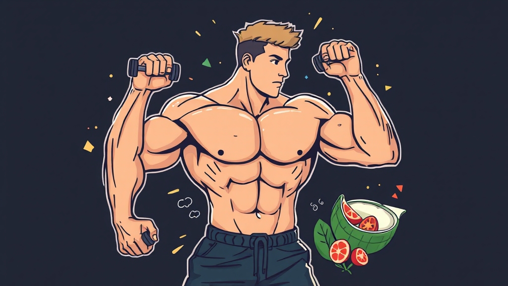 단백질 합성 및 영양 섭취 (illustration 스타일)